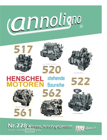 Henschel 6 Zylinder Diesel Reihen Motor 6R 1112 Typ 561 & 562 Bild Bedienungsanleitung & Wartungsanleitung - annoligno 778